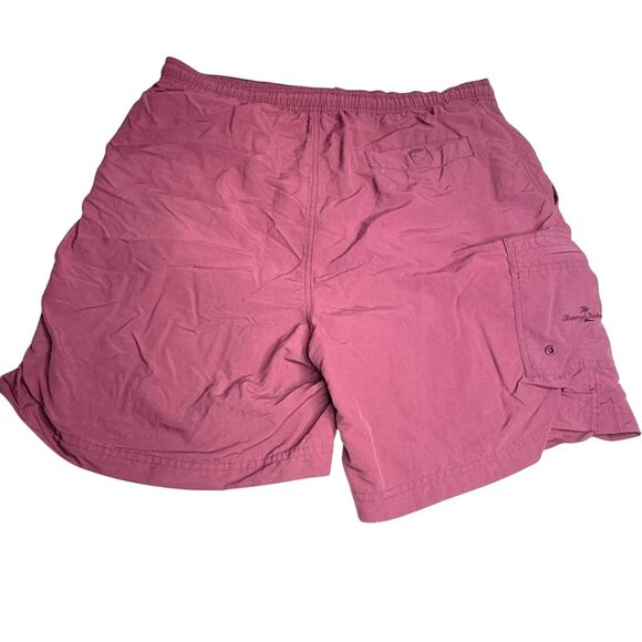Tommy Bahama‎ Men's Elastic Waistband Mesh Lined Cargo Swim Trunks Pink Medium - Picture 2 of 10